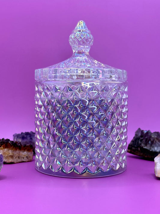 PURE HEART - low fragrance candle with crystal