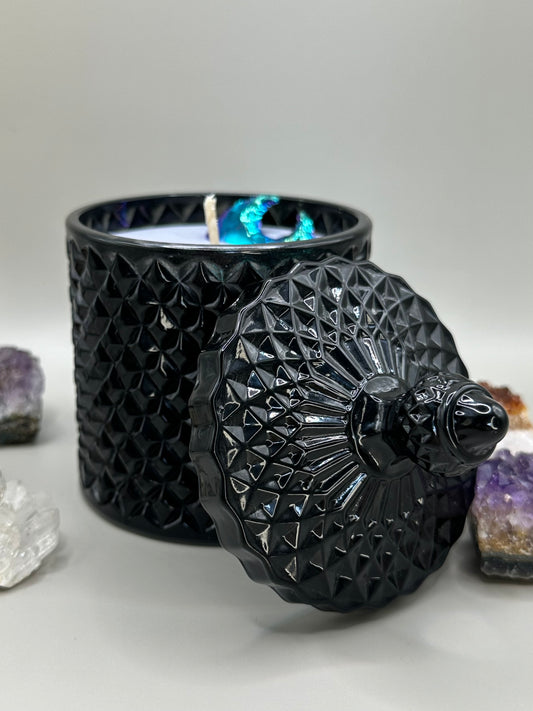 MOONLIGHT - low fragrance candle with crystal