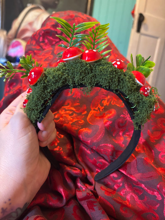 FAIRY RING - mushroom and moss headband