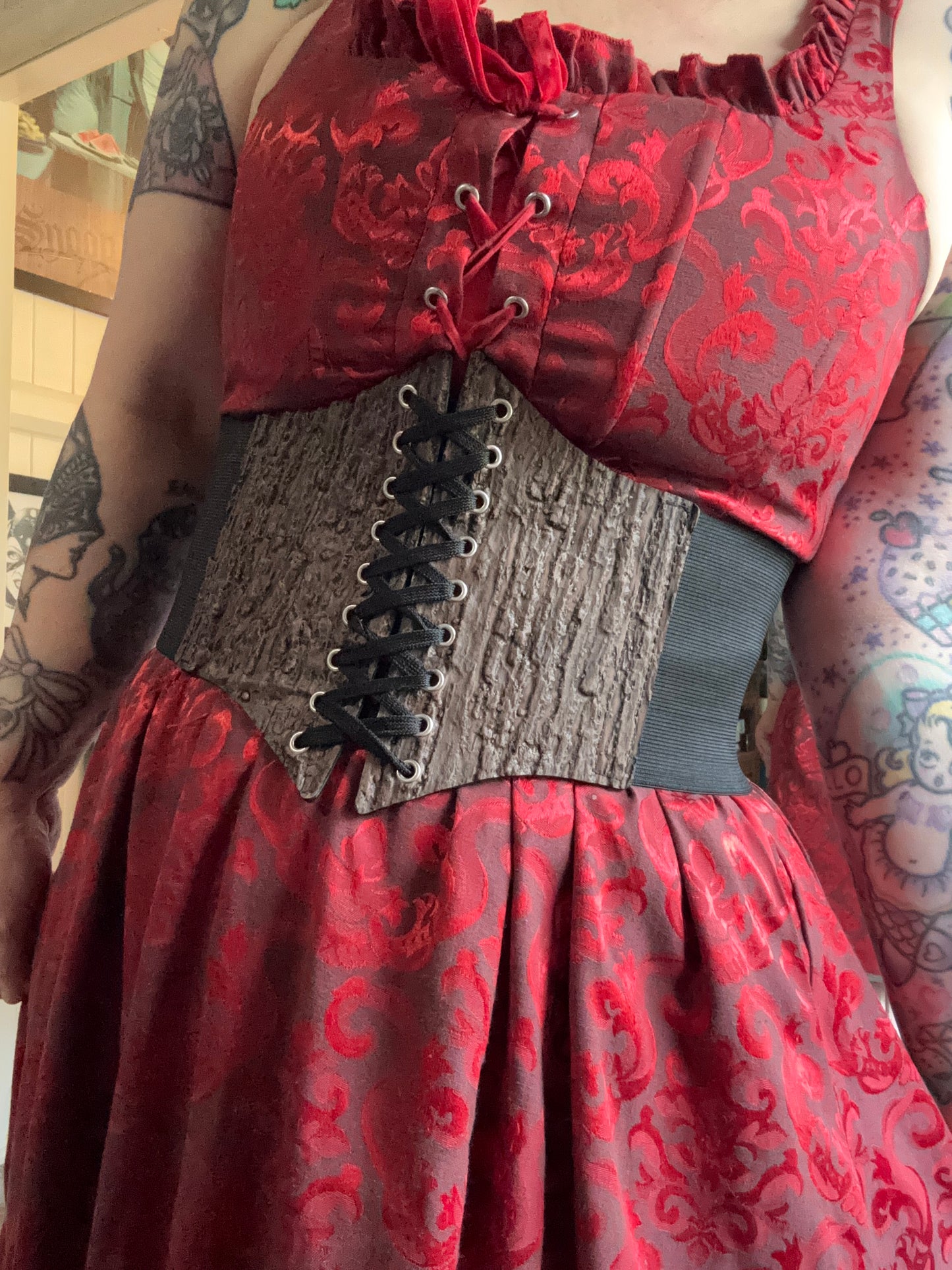 TREE OF LIFE - Faux bark corset belt