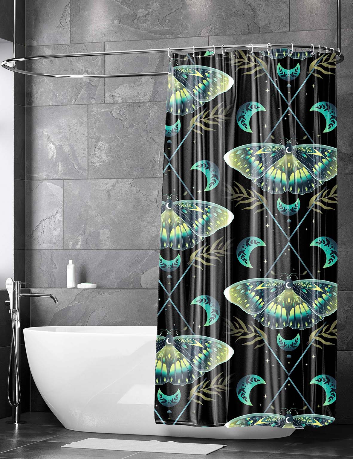 LA BELLA LUNA - Shower Curtain / Bath Mat Set