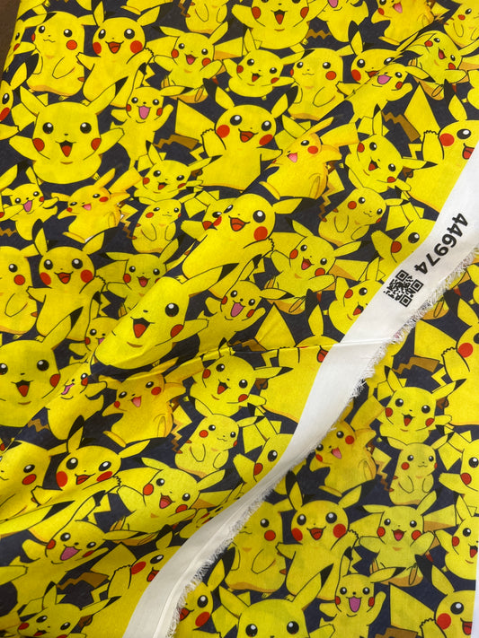 PIKACHU PARTY  - Polycotton Fabric from Japan