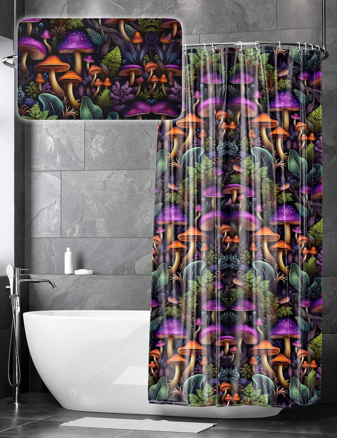 LUMINOUS GLOOM - Shower Curtain / Bath Mat Set