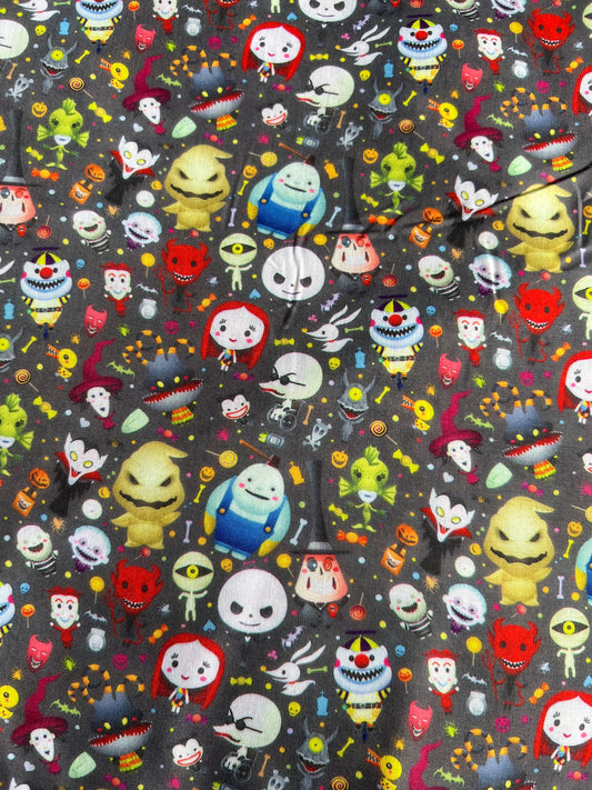 KAWAII NIGHTMARE BEFORE XMAS - Polycotton Fabric from Japan